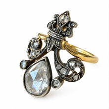Load image into Gallery viewer, Antique c.1900 Tiara Rose-Cut Diamond Ring