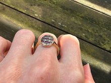 Load image into Gallery viewer, Antique Ruby & Rose-Cut Diamond Ring – Victorian Era Elegance