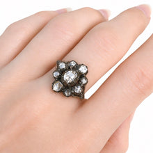 Load image into Gallery viewer, Antique Georgian Rose Cut Diamond Cluster Ring