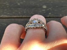 Load image into Gallery viewer, Stunning Platinum Antique Diamond Ring – Eye Motif Design with Old & Single Cut Diamonds, 1.30ctw