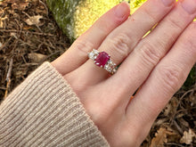 Load image into Gallery viewer, Vintage Bulgari Diamond & Unheated Burma Ruby Ring – 3.56ctw