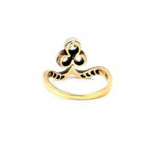 Load image into Gallery viewer, Edwardian 18kt Gold & Silver Trefoil Diamond Ring