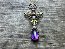 Load image into Gallery viewer, ART NOUVEAU SUFFRAGETTE PENDANT WITH CHAIN
