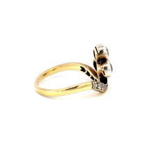 Load image into Gallery viewer, Edwardian 18kt Gold & Silver Trefoil Diamond Ring