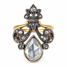 Load image into Gallery viewer, Antique c.1900 Tiara Rose-Cut Diamond Ring