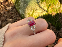 Load image into Gallery viewer, Vintage Bulgari Diamond & Unheated Burma Ruby Ring – 3.56ctw