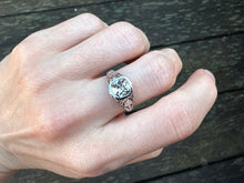 Load image into Gallery viewer, -Reserved- 1.50ct Old Cushion Cut Diamond Ring – Bold Bezel in 18kt White Gold