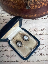Load image into Gallery viewer, Antique 2ctw Rosecut Collet Earrings in 18K Gold and Silver