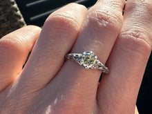 Load image into Gallery viewer, Edwardian Platinum Diamond Ring – 0.50ct with Warm Glow