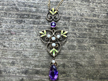 Load image into Gallery viewer, ART NOUVEAU SUFFRAGETTE PENDANT WITH CHAIN
