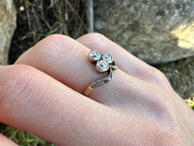 Load image into Gallery viewer, Edwardian 18kt Gold & Silver Trefoil Diamond Ring