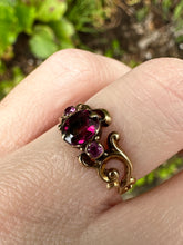 Load image into Gallery viewer, Antique Georgian Gold Ring – Almandine Garnet & Ruby Accents