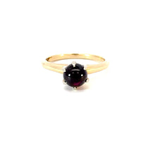 Load image into Gallery viewer, Art Deco 2.50ct Rhodolite Garnet Solitaire Ring - 14K Yellow Gold
