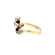 Load image into Gallery viewer, Edwardian 18kt Gold & Silver Trefoil Diamond Ring