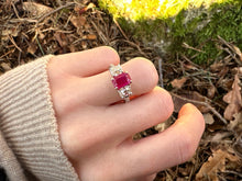 Load image into Gallery viewer, Vintage Bulgari Diamond & Unheated Burma Ruby Ring – 3.56ctw