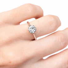 Load image into Gallery viewer, Art Deco Diamond Solitaire Platinum Ring