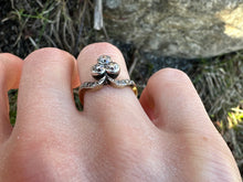 Load image into Gallery viewer, Edwardian 18kt Gold & Silver Trefoil Diamond Ring