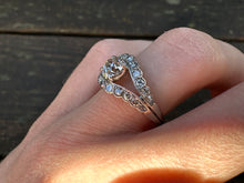 Load image into Gallery viewer, Stunning Platinum Antique Diamond Ring – Eye Motif Design with Old & Single Cut Diamonds, 1.30ctw
