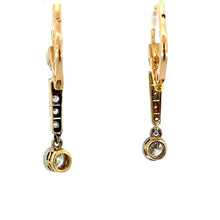 Load image into Gallery viewer, Art Deco 14kt Two-Tone Gold Earrings with Old European Cut Diamonds – c.1920s