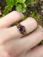 Load image into Gallery viewer, Antique Georgian Gold Ring – Almandine Garnet & Ruby Accents