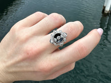Load image into Gallery viewer, Antique Late Victorian Onyx & Diamond Ring - Platinum & 18K Gold