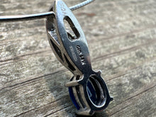 Load image into Gallery viewer, Fine Sapphire & Diamond Teardrop Necklace in 14K White Gold