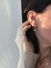 Load image into Gallery viewer, Antique 2ctw Rosecut Collet Earrings in 18K Gold and Silver