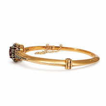 Load image into Gallery viewer, Antique Victorian Unheated Ruby & Diamond Bangle