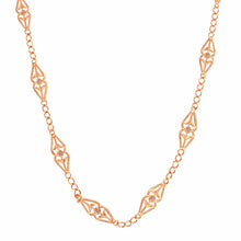 Load image into Gallery viewer, Antique 18k Rose Gold Openwork Link Necklace
