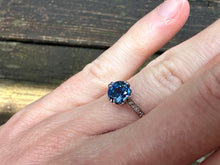 Load image into Gallery viewer, GIA Certified Antique Unheated Sapphire & Diamond Ring