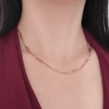 Load image into Gallery viewer, Antique 18k Rose Gold Openwork Link Necklace