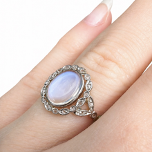 Load image into Gallery viewer, French Edwardian Moonstone & Diamond Ring