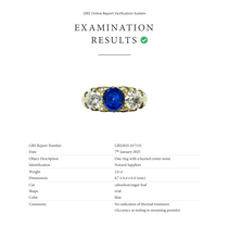 Load image into Gallery viewer, Exquisite GRS-Certified Unheated Sapphire & Diamond Trilogy Ring - Victorian Era - 18kt Gold