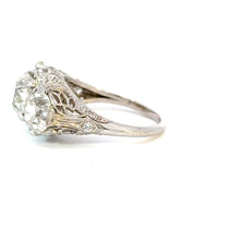 Load image into Gallery viewer, -Reserved- Exquisite Edwardian 5.61ctw Diamond Trilogy Ring - Platinum Heirloom