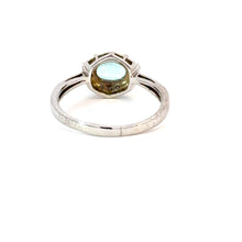 Load image into Gallery viewer, Paraiba Color Tourmaline & Diamond Ring in 18K White Gold