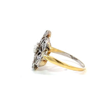 Load image into Gallery viewer, Delicate Art Nouveau Filigree Diamond Ring in 18K Yellow Gold