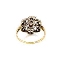 Load image into Gallery viewer, Delicate Art Nouveau Filigree Diamond Ring in 18K Yellow Gold
