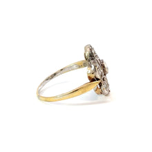 Load image into Gallery viewer, Delicate Art Nouveau Filigree Diamond Ring in 18K Yellow Gold