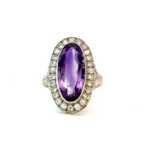 Load image into Gallery viewer, Grand Amethyst & Diamond Cocktail Ring - 5.70ct