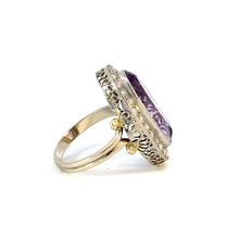 Load image into Gallery viewer, Grand Amethyst & Diamond Cocktail Ring - 5.70ct