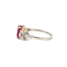 Load image into Gallery viewer, Vintage Bulgari Diamond & Unheated Burma Ruby Ring – 3.56ctw