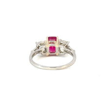 Load image into Gallery viewer, Vintage Bulgari Diamond & Unheated Burma Ruby Ring – 3.56ctw