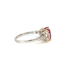 Load image into Gallery viewer, Vintage Bulgari Diamond & Unheated Burma Ruby Ring – 3.56ctw