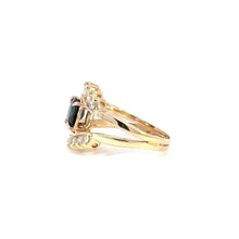Load image into Gallery viewer, Mystical Sapphire & Diamond Evil Eye Ring - 18K Yellow Gold