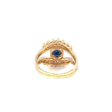 Load image into Gallery viewer, Mystical Sapphire & Diamond Evil Eye Ring - 18K Yellow Gold