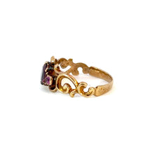 Load image into Gallery viewer, Antique Georgian Gold Ring – Almandine Garnet & Ruby Accents