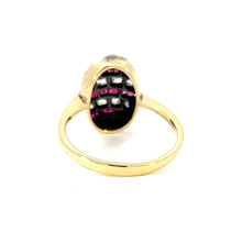 Load image into Gallery viewer, Antique Ruby & Rose-Cut Diamond Ring – Victorian Era Elegance
