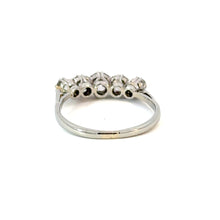 Load image into Gallery viewer, Early Art Deco 1.10ct Five-Stone Diamond Band in 18kt White Gold & Platinum