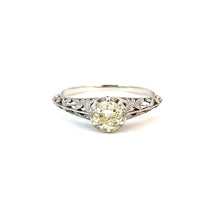 Load image into Gallery viewer, Edwardian Platinum Diamond Ring – 0.50ct with Warm Glow