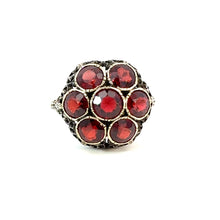 Load image into Gallery viewer, Antique Garnet Dome Ring in 18kt Gold & Silver
